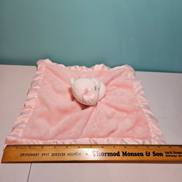 Carters Lovey Bear Kitty cat Pink Satin Trim Security Blanket Soft Baby Plush - Picture 7 of 7